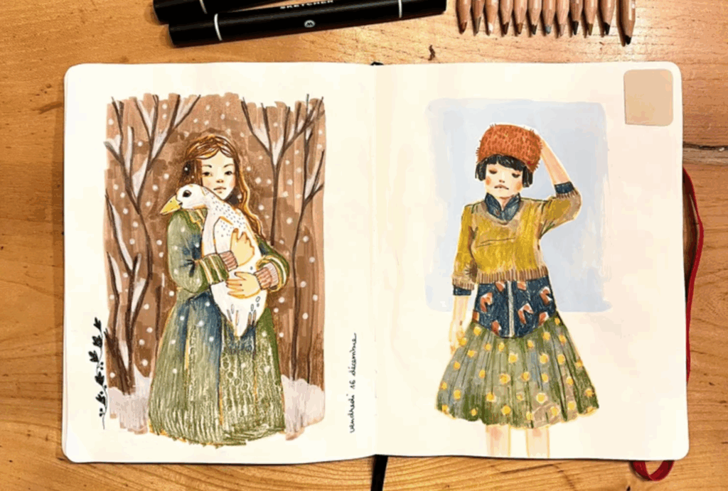 Portraits jeunes filles illustrés par La Petite Ruse